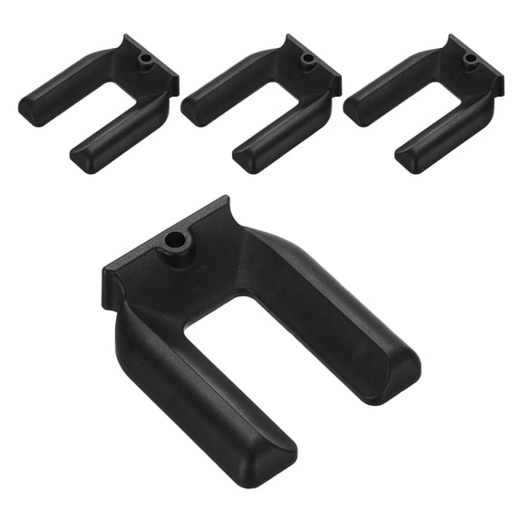 Uxcell 4 Pack Furniture Wheel Stopper, M50 Rubber Non-Slip Foot Mats Furniture Wheel Caster Cups Bed Stoppers No Lifting for Sofa Refrigerator Protect Hardwood Floors, Black