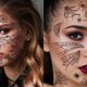 thumbnail image 3 of Tatuaje de telaraña del Día de los muertos, maquillaje facial falso temporal, pegatina impermeable, tatuajes de arte corporal para calcomanías de fiesta, 3 of 4