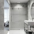 thumbnail image 6 of VIGO Elan 56 to 60 in. W x 74 in. H Sliding Frameless Shower Door in Stainless Steel with 3/8 in. (10mm) Fluted Glass, 6 of 13