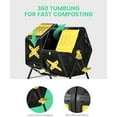 thumbnail image 4 of EJWOX Dual Chamber Compost Tumbler Outdoor Composting Bin, 2 X 18.5 Gal/140L, 4 of 6