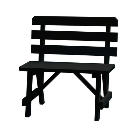 2 Foot Traditional Backed Wooden Bench Walmart Com
