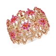 thumbnail image 1 of INC International Concepts Bracelet en Or Rose Multi-Pierres Extensible, Rouge, 1 of 1