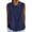 Dark Blue, variant on Women's Casual Sleeveless Shirt with Lapel Collar Solid Color Crewneck Summer Top Fashionable Loose Fit Tank Lightweight Breathable Shell Top