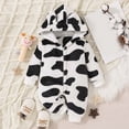 thumbnail image 2 of Paguaki Baby Boy Clothes Cute Cartoon Prints Long Sleeved Hooded Jumpsuit Long Sleeve Baby Pajamas with Zipper Cotton Sleepers 0 6 9 12 18 Months, 2 of 5
