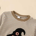 thumbnail image 6 of DHFJKG Toddlers Boys Bodysuit Halloween Pumpkin Embroidery Waffle Striped Long Sleeve Onesie Baby Onesies Boy 6-9 Months, 6 of 6