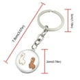 thumbnail image 5 of Alpaca Keychain Silver Alloy Cute Animal Keyring Bag Charm Backpack Decor, 5 of 5