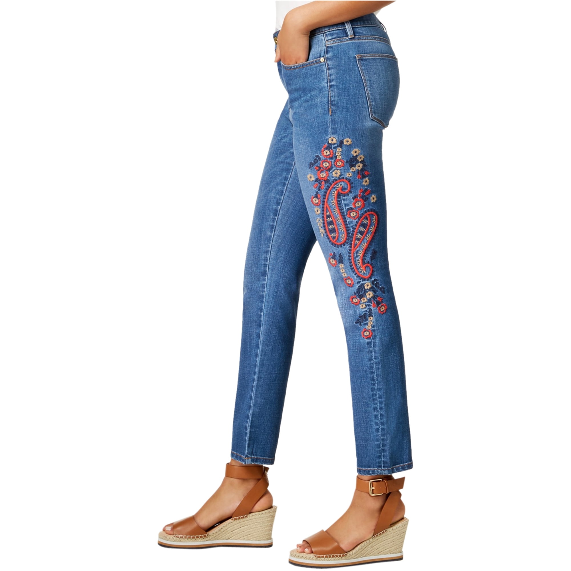 Tommy Hilfiger Womens Tribeca Straight Denim Jeans