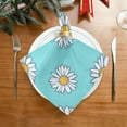 thumbnail image 2 of Coolnut Set of 6 Daisy Flower Satin Napkin Square 20 Inches Table Napkins Soft Smooth Decorative Napkins for Wedding Banquet Party Decoration, 2 of 6