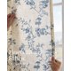thumbnail image 3 of Cortinas Jinchan de lino con estampado floral de 214 cm de longitud, color azul, 3 of 8