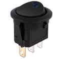 thumbnail image 3 of 12V LED Inverter Rocking Rocker Switch ROUND SPST ON-OFF for BOAT Car Blue,1 x car boat Rocker Switch,blue, 3 of 8
