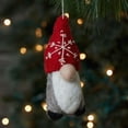 thumbnail image 1 of Nepal Hand Pressed Sheep Wool Holiday Gnome Ornament, 1 of 4
