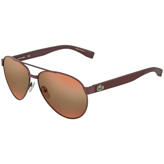 Lacoste Brown Pilot Unisex Sunglasses L185S 615 60