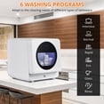 thumbnail image 2 of Portable Countertop Dishwasher Basket – 6 Wash Cycles, Dual Water Inlet, 5L Built-in Tank, High-Temp Cleaning, Air Dry, Touch Controls, Quiet, Energy Efficient for Apartments, Dorms, RVs, Boats, 2 of 7