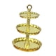 thumbnail image 5 of Soporte para tartas de casa de muñecas, estante para cupcakes 1:12, mini estante de almacenamiento para tartas, modelo de juego de comida dorado,, 5 of 9