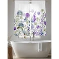 thumbnail image 5 of Watercolor Flowers Sheer Curtains 63 Inch Length 2 Panels for Living Room, Spring Floral Lavender Hydrangea Botanical Voile Kitchen Curtain Set, Luxury Privacy Drapes Window Treatment for Bedroom, 5 of 7