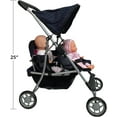thumbnail image 7 of The New York Doll Collection Baby Doll Stroller Twin Doll Toy Stroller Denim, 7 of 7