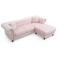 thumbnail image 5 of Glory Furniture Nola Velvet Sofa Chaise in Pink, 5 of 6