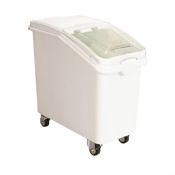 INTBUYING 27 Gallon Mobile Ingredient Storage Bin Food Container with
