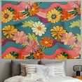 thumbnail image 2 of Shiartex Colorful Retro Boho Floral Tapestry Vintage Flowers Wall Blanket 60S 70S Daisy Abstract Aesthetic Hippie Home Decor Wall Hanging for Living Room Bedroom Dorm  Painting, 2 of 6