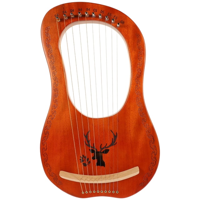 1 Set of Lyre Harp 10 String Lyre Harp Wooden Lyre Harp Delicate Musical Instrument