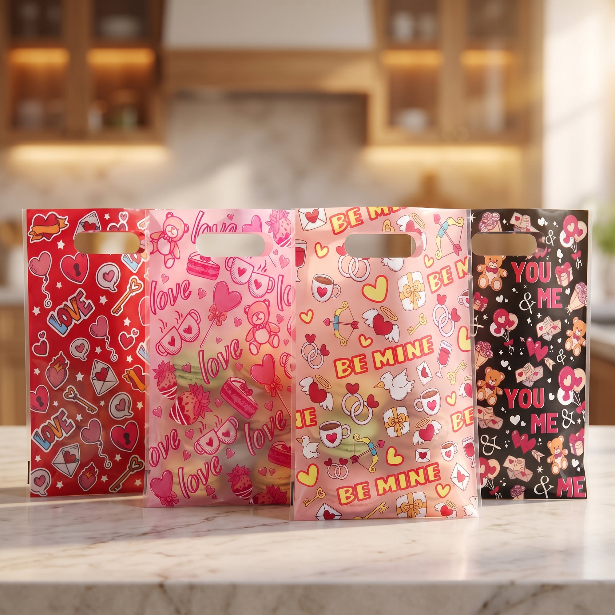 Unique Bargains Cartoon Gift Bags with Handles for Celebrations Multicolor 6.7" x 9.8"