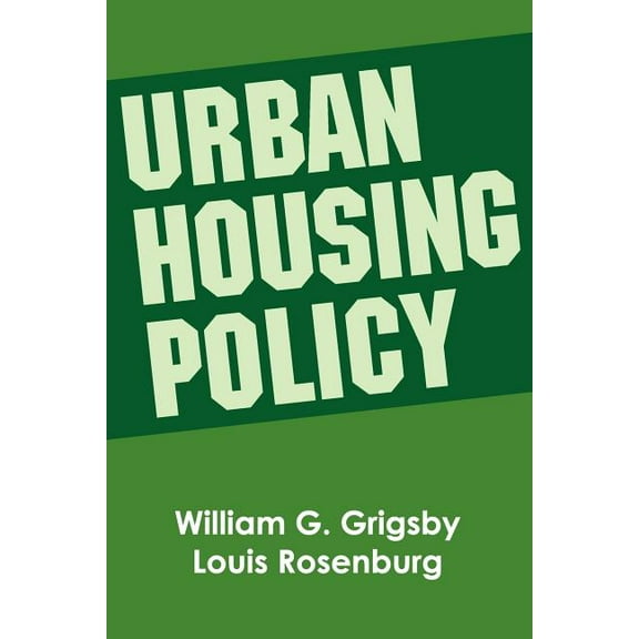Urban Housing Policy, (Paperback)