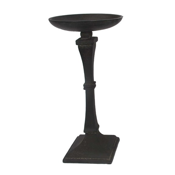 CC Home Furnishings Tall Vintage Style Pillar Candle Holder - 13.25" - Matte Black