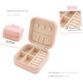 thumbnail image 3 of GoXteam Small Jewelry Box, Travel Portable Jewelry Case for Ring, Pendant, Earring, Necklace, Bracelet Organizer Storage Holder Boxes (Sakura Pink), 3 of 8