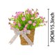 thumbnail image 3 of Cesta de guirnaldas florales de primavera y verano para puerta principal con flores simuladas y follaje verde, decoración colgante de ratán para pared en hogar y eventos., 3 of 9