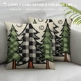 thumbnail image 3 of GOSMITH  Merry Christmas Trees Mottos Green Throw Pillow Covers, Hello Winter Let it Snow Holiday Cushion Case Decoration for Sofa Couch, 3 of 5
