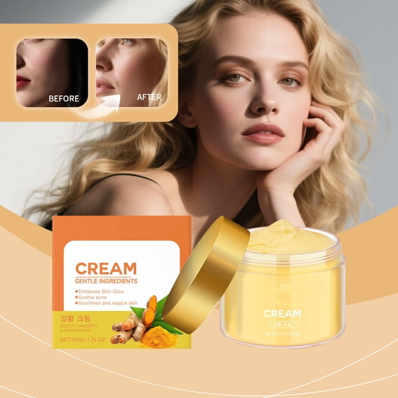 Kokovifyves Turmeric Hydrating Face Cream Nourishing Facial Fine Lines Daily Delicate Texture