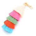 thumbnail image 1 of Colorful Boho Pom Pom Tassel Bag Charm Key Chain (E style), 1 of 4
