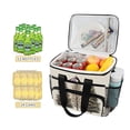 thumbnail image 2 of FORMRS Insulated Cooler Bag 24 Cans Capacity Soft Leakproof Lunch Box with Side Pockets, Hand Drawn Christmas Stars, 2 of 7