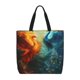 thumbnail image 1 of Fotbe Red And Blue Fire Peacock Bolsa Tote con Estampado para Mujer, Bolsos con Cremallera, Bolsa de Hombro Casual de Gran Capacidad con Bolsillos Internos, 1 of 7
