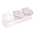thumbnail image 2 of Cuencos elevados para gatos perfecl Cuenco de alimentación para mascotas lavable Plato para gatitos comida para gatos con menos vómitos y cuenco de agua Claro, 2 of 8