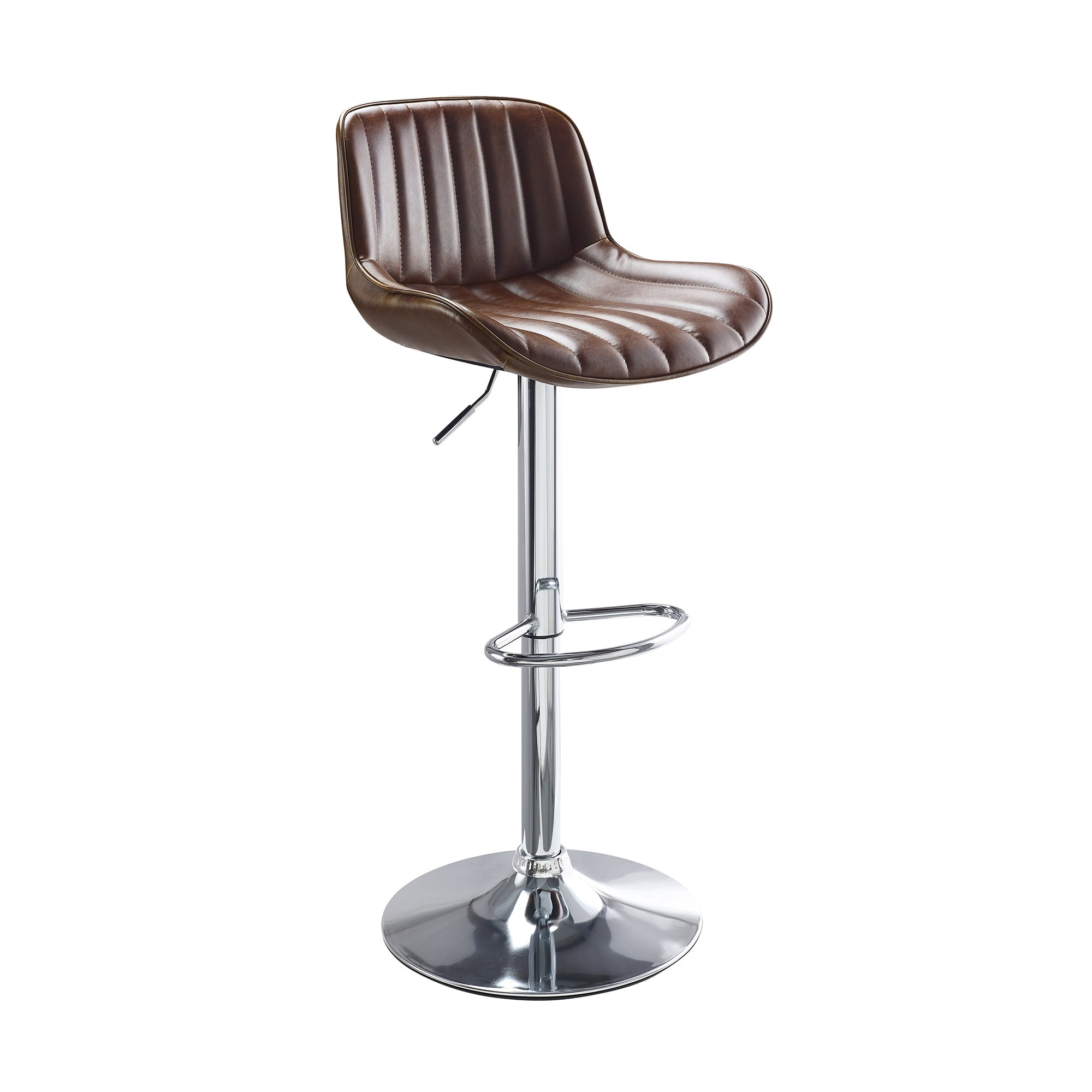 Buy Art Leon Bar Stools Faux Leather Swivel Chrome Base Height