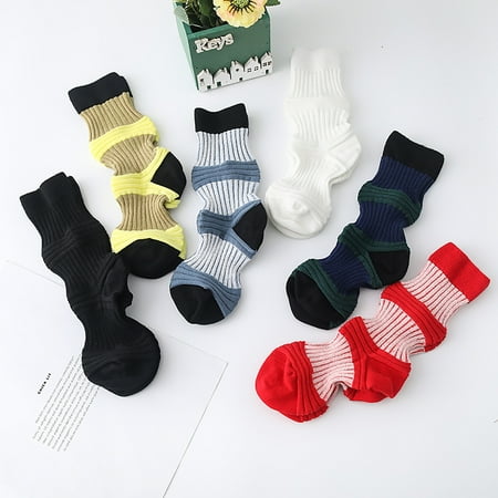 

Men Stockings Comfortable Soft Fabric Very Breathable Lightweight Vibrant Colors Cotton Contrast Color Quick Dr