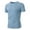 Light Blue, variant on MIXUE Shirts For Men Summer Solid Color Round Neck Short Sleeve Elastic Sports Fitness Casual Tops Pullover Tshirts Outwear,Green,L