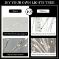 thumbnail image 5 of Lighted Birch Tree Set of 3, BTMWAY 4ft 5ft 6ft Indoor Decorative Birch Tree with Warm White Lights, Pre-lit Lighted White Christmas Tree Lights for Party/Wedding/Decor, Total 650pcs Lights, 5 of 10