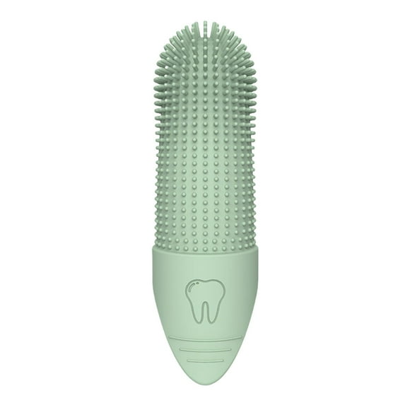 Dog Toothbrush 360 Degree Cleaning Finger Toothbrush Pet Supplies (Green)