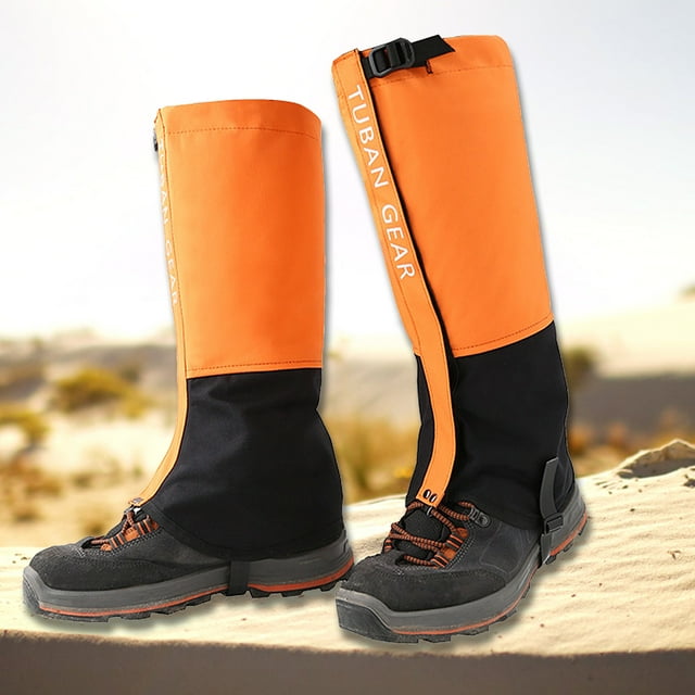 Labymos Guêtres de Jambe Imperméables Ajustables - Guêtres à Déchirure pour Bottes de Neige pour la Raquette, la Randonnée et le Ski en Plein Air