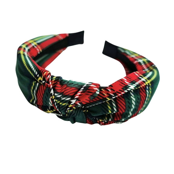 Red & Green Tartan Plaid Knotted Headband