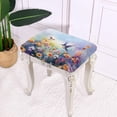 thumbnail image 6 of FOR U DESIGNS Hummingbird Daisy Print Stool Covers Rectangle 2 Pack Washable Pub Counter Bar Stool Covers Anti-Dust Vanity Chair Cover Bench Seat Protector with Elastic Band, 6 of 9