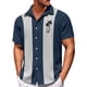 thumbnail image 2 of Men's Hawaiian Printed Button Short Sleeve Shirts Men's Casual Fashion Short Sleeve Shirts L, 2 of 4