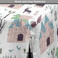thumbnail image 4 of Fantasy World Dog Crate Cover, Pastel Colored Print of Castles Dragons Deer Trees Birds and Bridge Theme, Easy to Use Pet Kennel Cover Small Dogs Puppies Kittens, 7 Sizes, Multicolor, by Ambesonne, 4 of 6