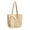 White, variant on Women's Lace Bow Straw Woven Tote Bag, Large Capacity Shoulder Handbag, Lightweight Beach Tote Purse for Summer Casual Travel Shopping(Khaki/One Size)