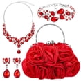 thumbnail image 1 of Set de joyas Paterr Flower Clutch para el día de San Valentín, color rojo, 1 of 6
