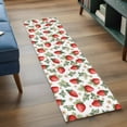 thumbnail image 4 of Red Strawberry Kitchen Runner Rug 2x6 Washable Runners for Hallway Non Slip Summer Fruits Farmhouse Leaves Floral Rustic Large Area Rug Indoor Floor Carpet for Bathroom Laundry Entryway Bedroom, 4 of 8