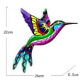 thumbnail image 3 of 2 uds decoración de pared colorida estatua de colibrí escultura ilustraciones decoración libre, 3 of 5