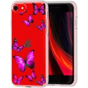 For Phone Case For Iphone Se Case Iphone 8 Case Iphone 7 Case For Girls Women Clear Slim Shockproof Pattern Soft Tpu Back Phone Protective Cover Cases For Iphone Se